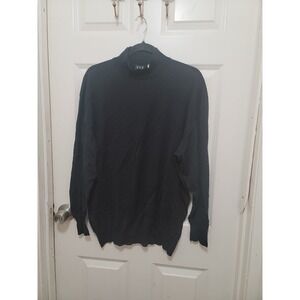 Tse men's XL 100% super fine wool turtleneck sweater Made in Italy Career Grunge